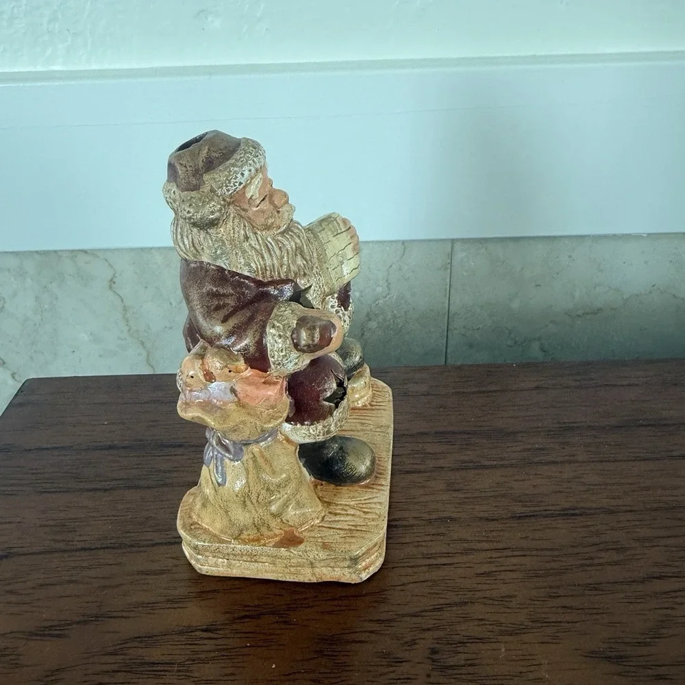 Santa Decoration Ceramic Vintage Christmas Village‎ Naughty Nice List